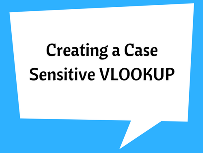 Creating a Case Sensitive VLOOKUP